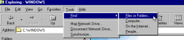 Windows Explorer\Tools\Find\Files or Folders